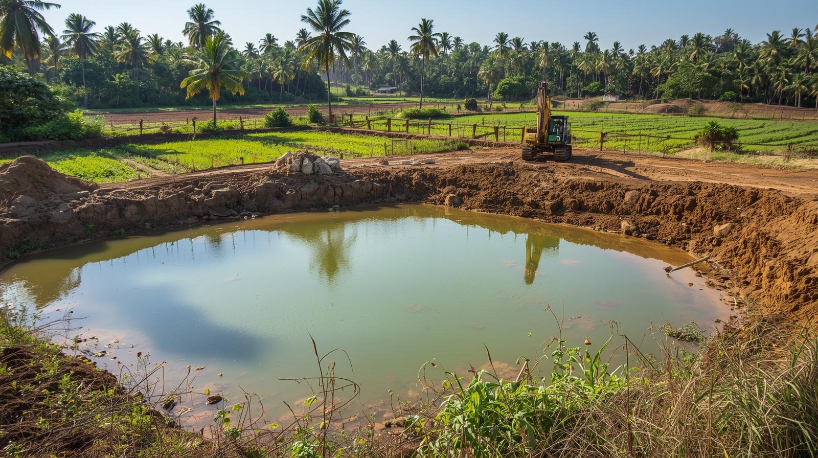 Farm pond completed in Dharmapuri – water storage
